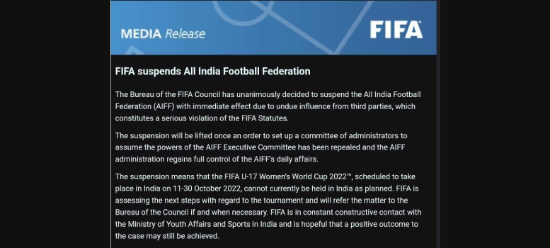 FIFA Suspend AIFF
